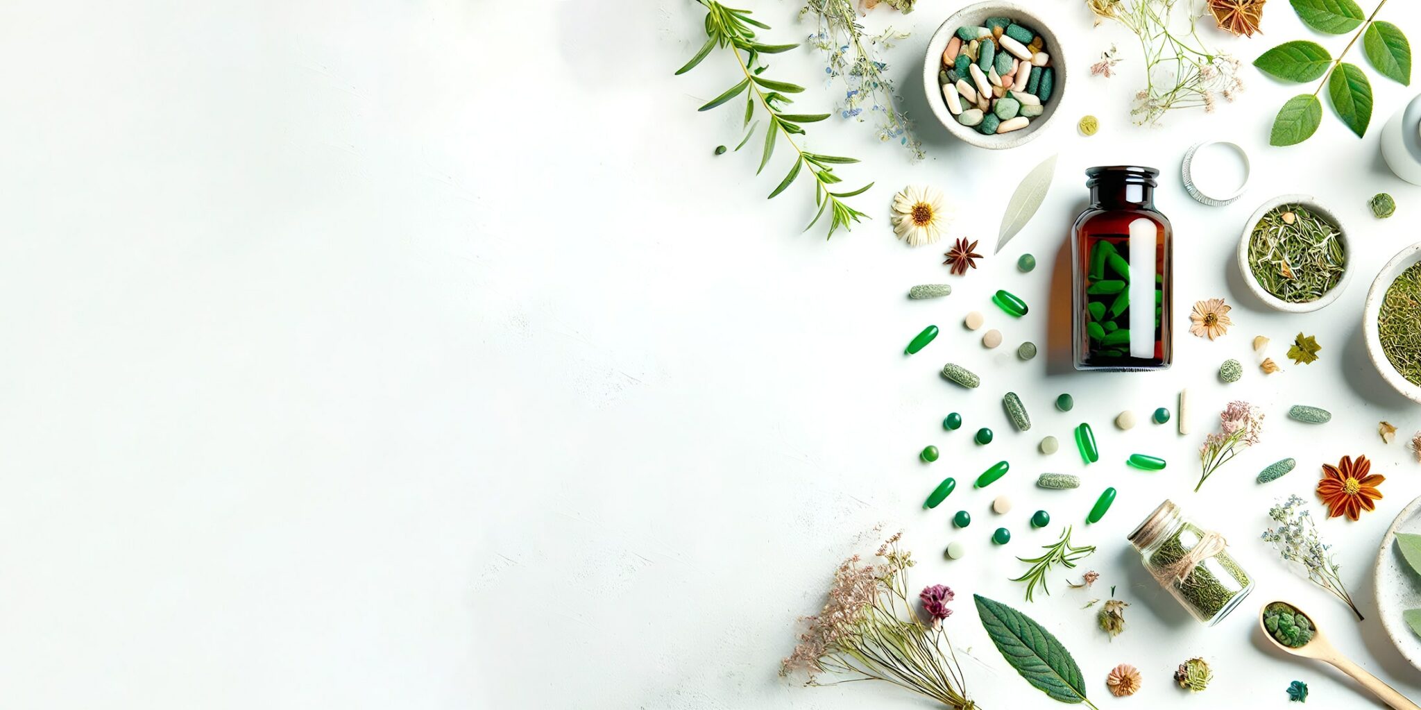 Clean vitamins background